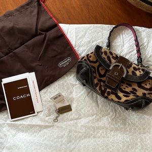 Coach Madison Ocelot Mini Top Handle bag